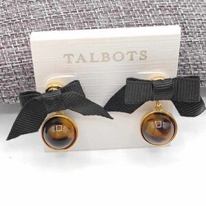 Talbots Faux Tortoise Round Drop Earrings with Black Bows NWT! NEW!